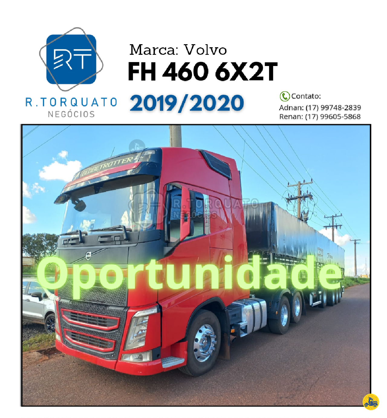 CAMINHAO VOLVO VOLVO FH 460 Cavalo Mecânico Cavalo 6x2 R.Torquato Negócios São José do Rio Preto SÃO PAULO SP